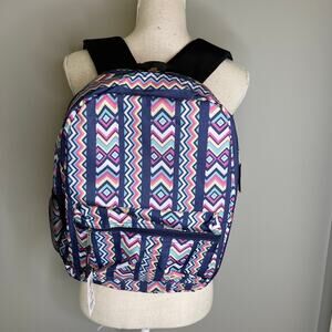 City Streets Chevron Design Kids Double Pocket Backpack, NWOT